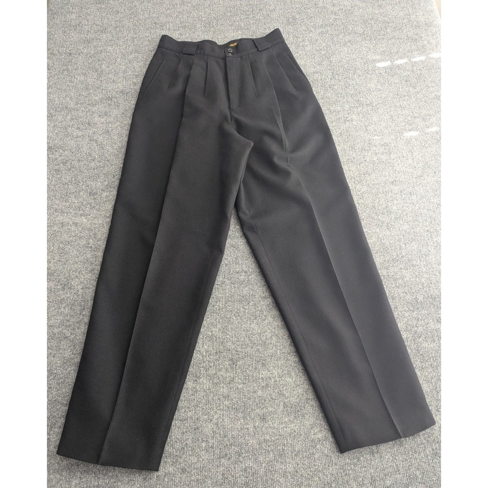 Collectible Gold by Giorgio Sant Angelo Pleated Wool Pants Women's Size 12 Black